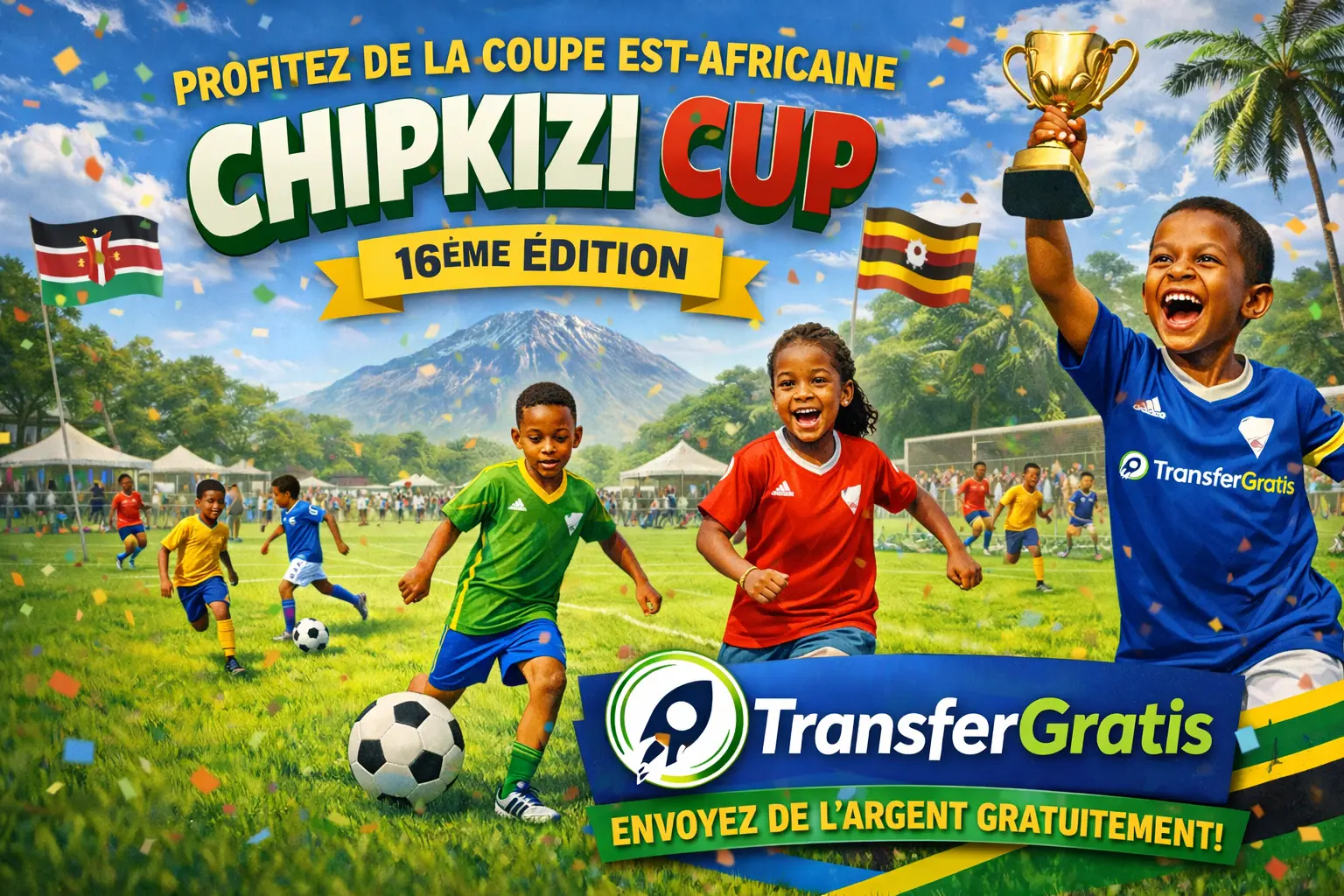 profitez du tournoi east african chipkizi cup avec transfergratis